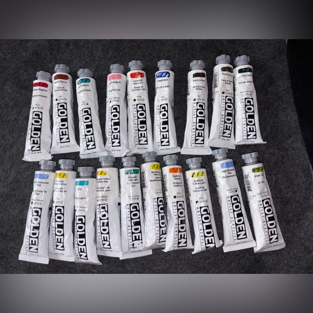 GOLDEN Artist Acrylic Paint Tubes - Assorted Colors